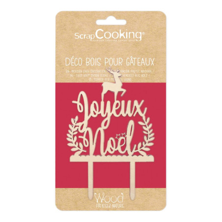 Cake topper bois Joyeux Noël pack - ScrapCooking
