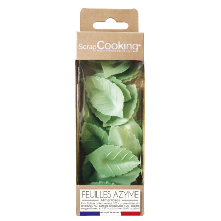 24 green leaf edible wafer decorations
