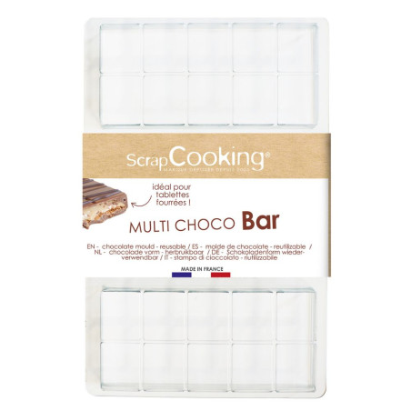 Semi-rigid 3 chocolate bar mould | ScrapCooking