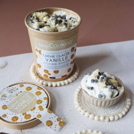 Pot préparation glace cookie dough maison - ScrapCooking