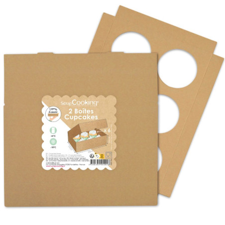 2 Cupcake boxes x6 -17x25x8,5cm - ScrapCooking®