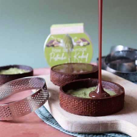 4 individual perforated round tart rings - ScrapCooking