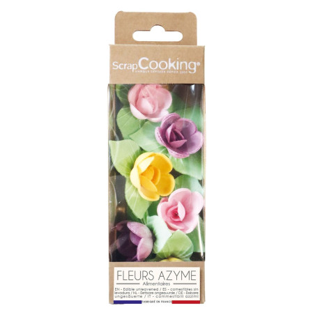 6 Mini rose corolla edible wafer decorations