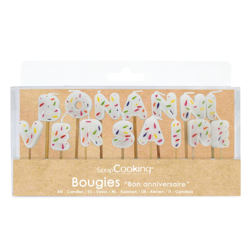 Set of "Happy Birthday” candles