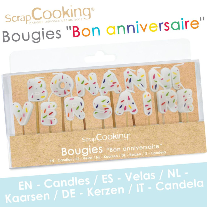 Set of "Happy Birthday” candles