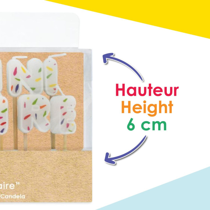 15 bougies bon anniversaire confettis hauteur - ScrapCookinf