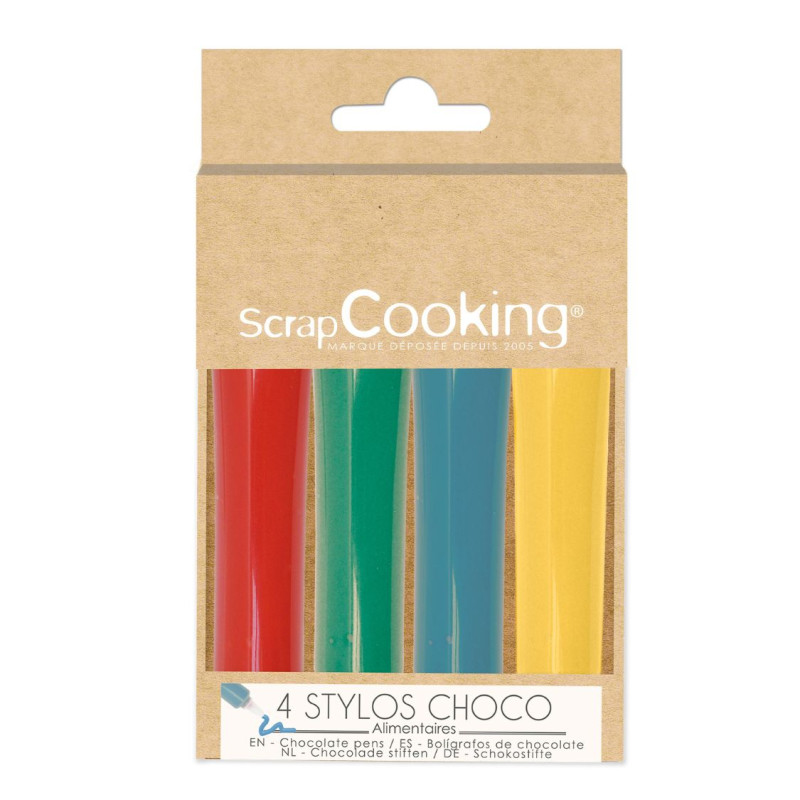 4 Choco pens - red / blue / yellow / green 4X25g