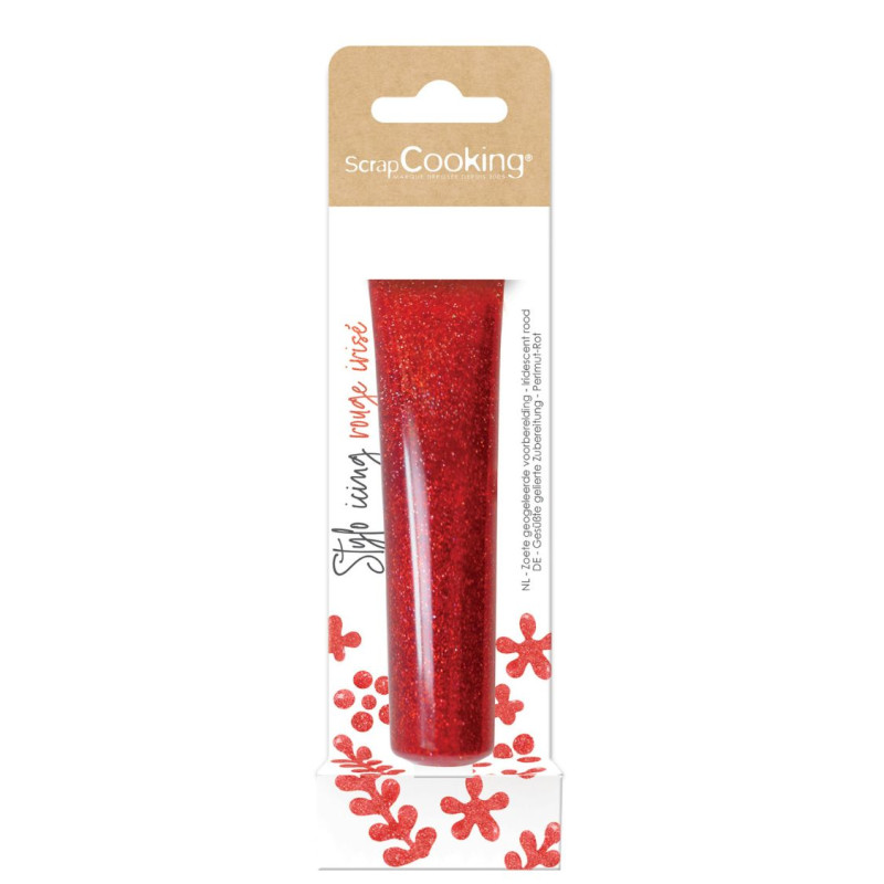 Iridiscent red icing pen 26g -ScrapCooking®