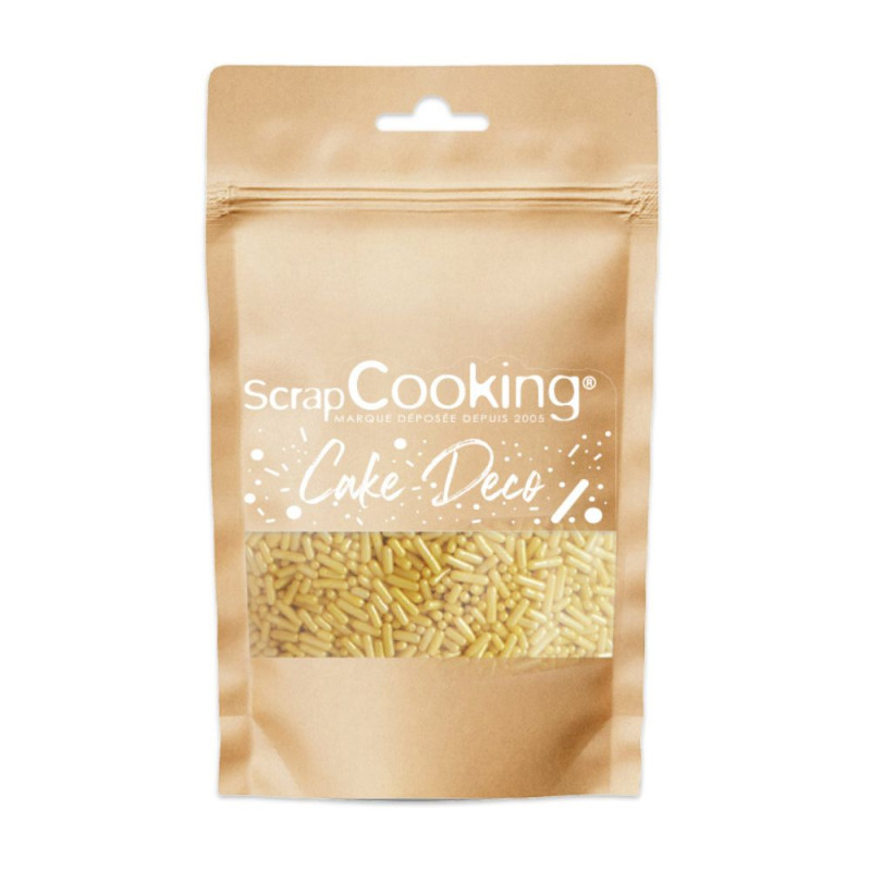 Décors sucrés vermicelles dorés - SrapCooking