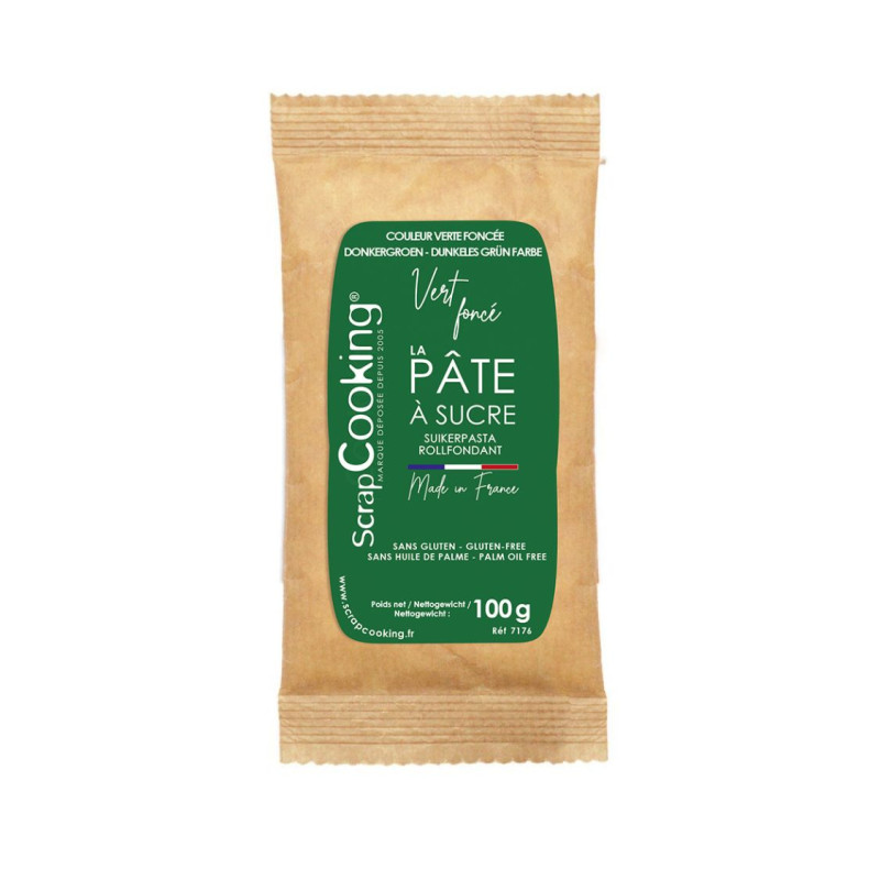 Dark green sugarpaste pack 100g