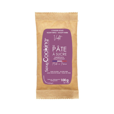 Pâte à sucre violette 100g - ScrapCooking