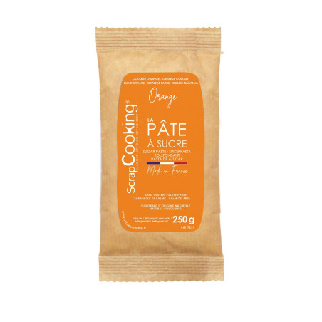 Orange sugarpaste pack 250g - product image 1 - ScrapCooking