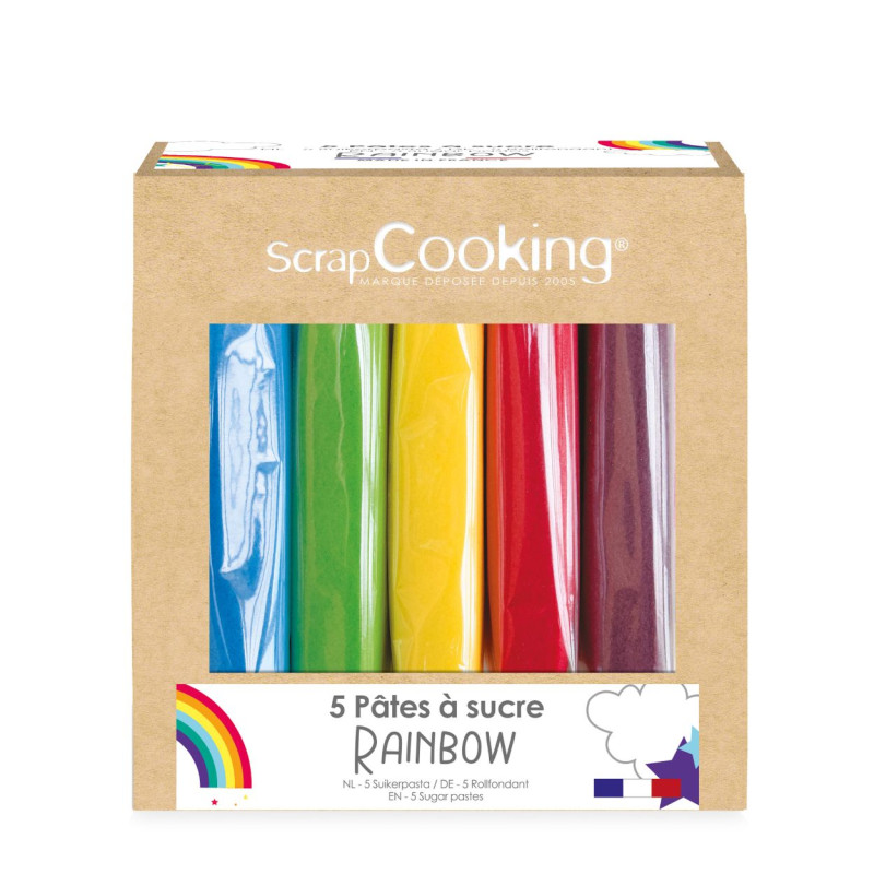 Boite 5 pâtes à sucre Printemps 5 x 80g - ScrapCooking