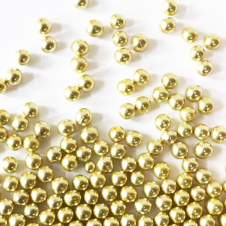 Edible gold sugar pearls for cakes | ScrapCooking