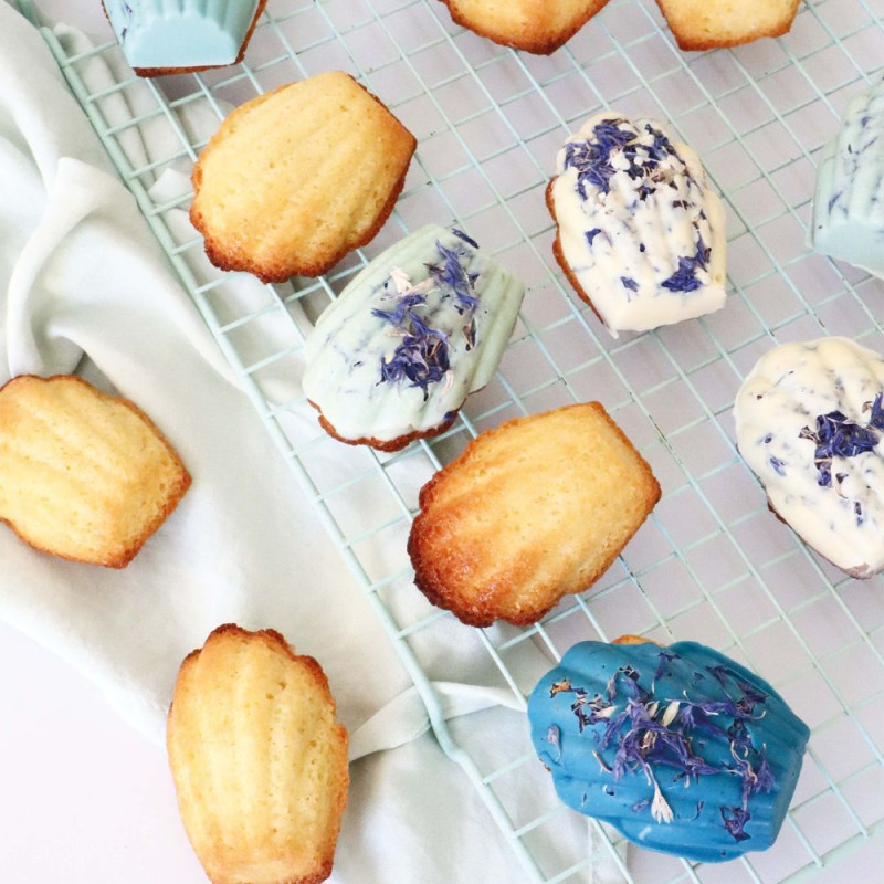 Fleurs de bleuet séchées comestibles décoration madeleines - ScrapCooking