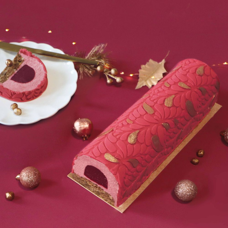 Kit buche Ondine framboise noisette - ScrapCooking