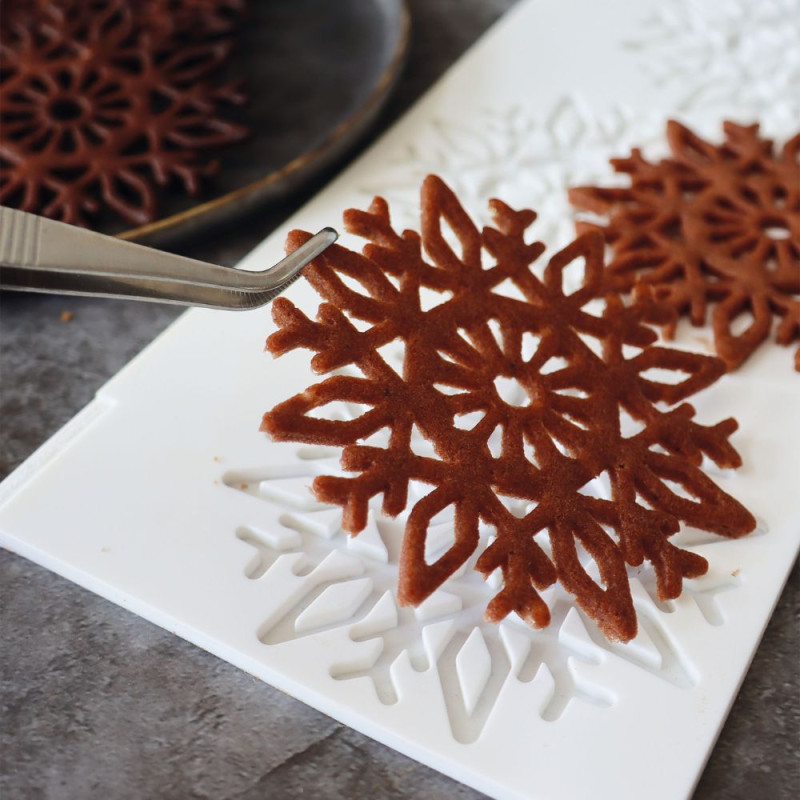 Boxed set of 3 chocolate Yule logs with ingredients and utensils