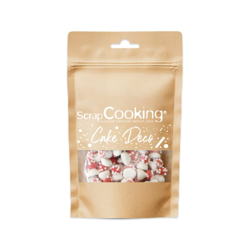 Décors sucrés Mini champignons 20g pack -ScrapCooking