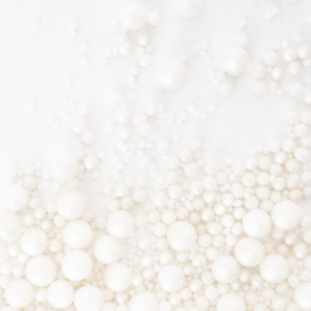 Sweet decorations mix pearly white pearls 60g - product image 1 - ScrapCooking