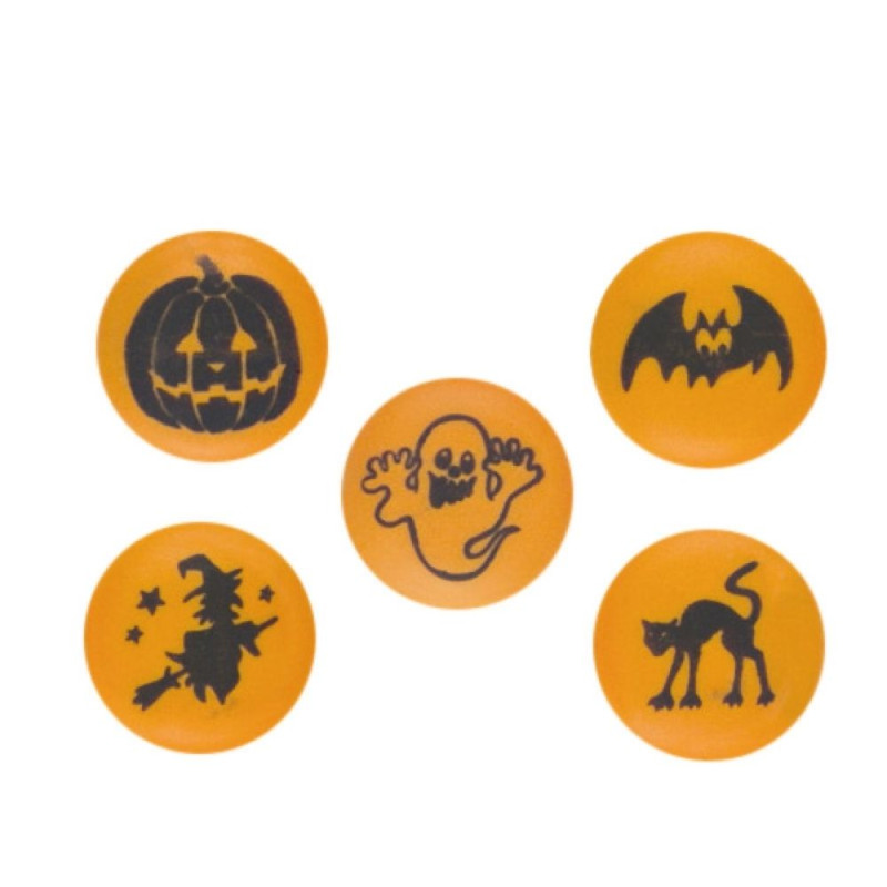 Halloween sugar discs pot x24 decoration | ScrapCooking
