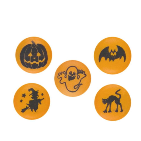 Halloween sugar discs pot x24 decoration | ScrapCooking