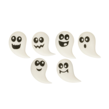 Halloween ghost sugar shapes x24 19x28mm | ScrapCooking