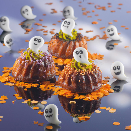 Halloween ghost sugar shapes x24 19x28mm | ScrapCooking