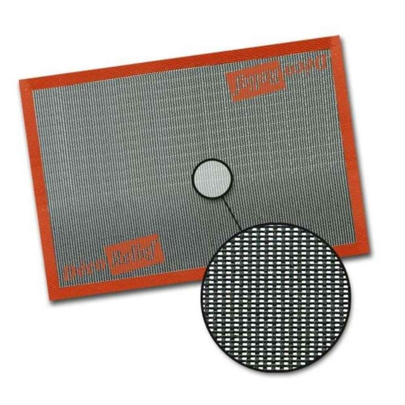 Tapis de cuisson silicone micro-perforée - Déco Relief