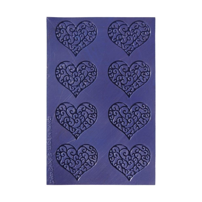 Silicone tuile mat 8 interlaced hearts | ScrapCooking