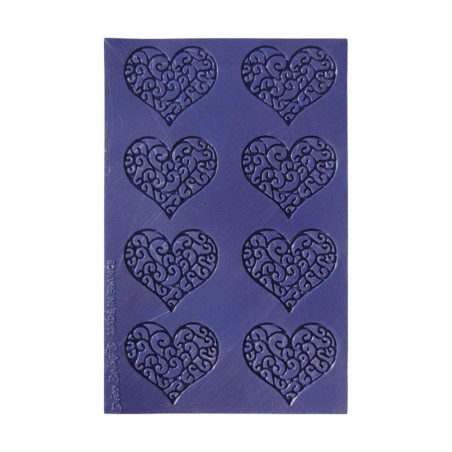 Tapis silicone 8 tuiles motif cœurs entrelacés - Déco Relief