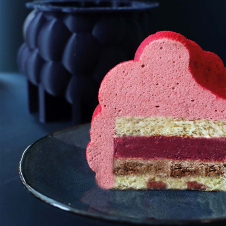 Ambiance Moule silicone trompe l'œil Framboise - Ø12 cm - Déco Relief