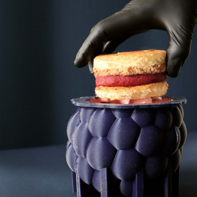 Ambiance Moule silicone trompe l'œil Framboise - Ø12 cm - Déco Relief