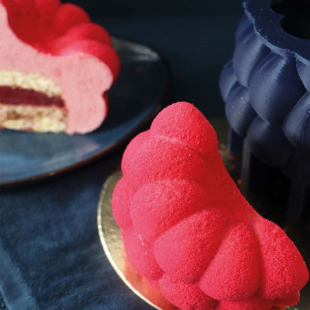 Trompe-l’oeil silicone mold – XXL realistic raspberry Ø12 cm | Scrapcooking