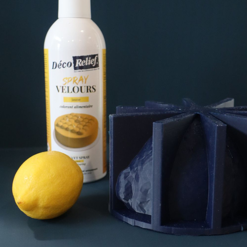 Ambiance Moule silicone trompe l'œil Citron - Ø12 cm - Déco Relief