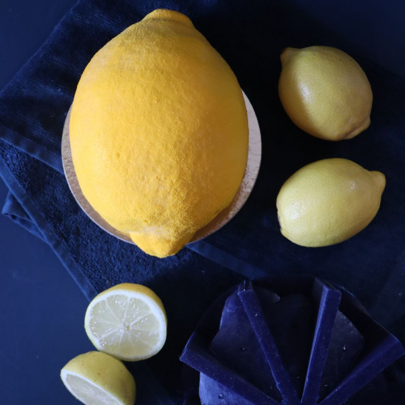 Ambiance Moule silicone trompe l'œil Citron - Ø12 cm - Déco Relief