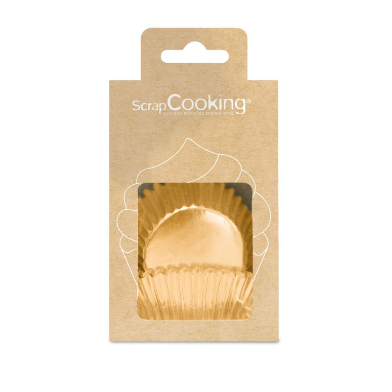 +/- 48 Gold-coloured cupcake cases