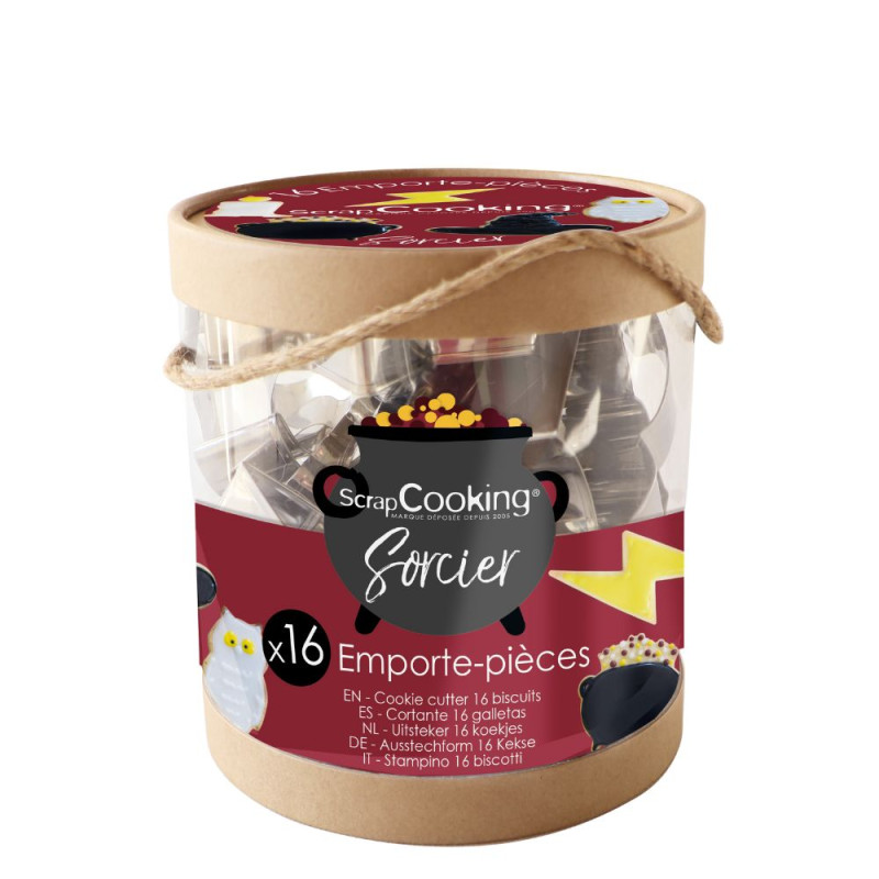 Seau 16 emporte pièces sorcier biscuits gâteaux - ScrapCooking
