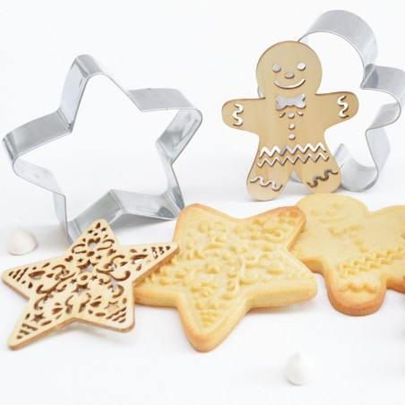 Cookie cutter + wood embosser Star - product image 3 - ScrapCooking