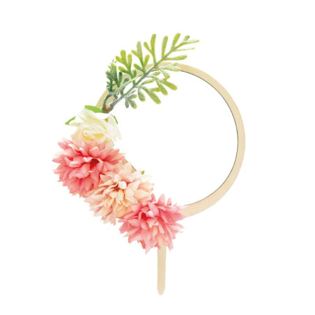 Cake topper bois fleurs - ScrapCooking