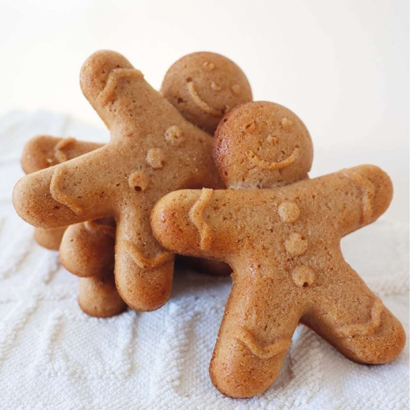 6 Individual silicone moulds gingerbread man - ScrapCooking