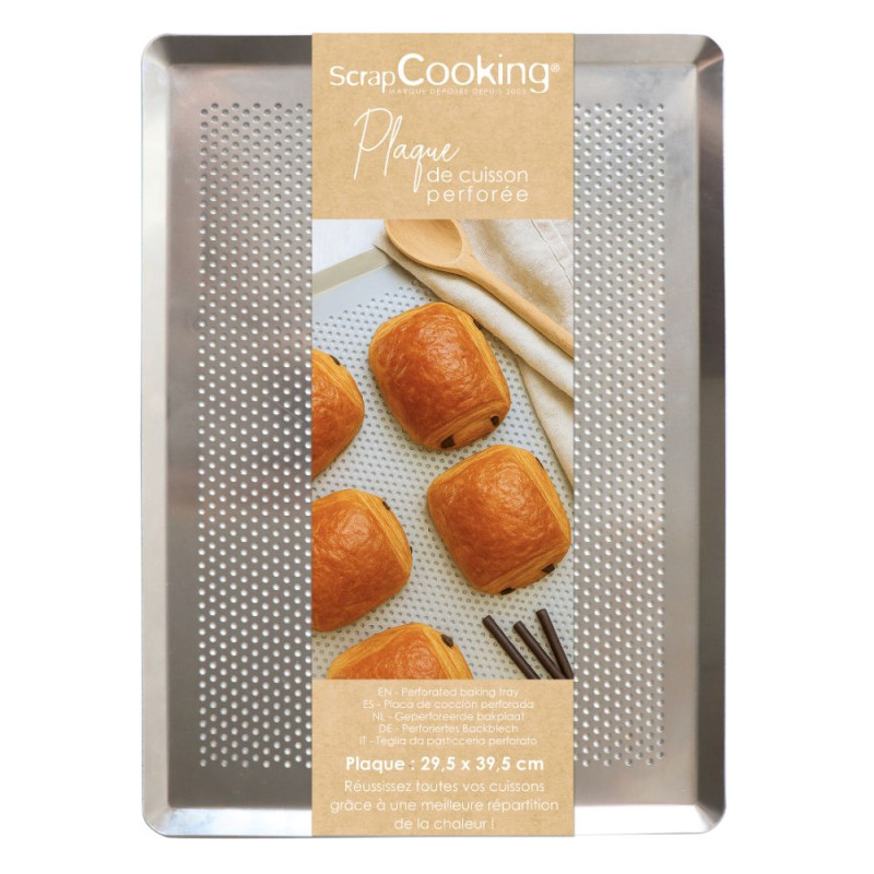 Perforated baking tray for evenly baked pastries | ScrapCooking®