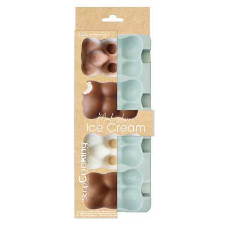 Silicone teddy bear ice cream mold | ScrapCooking®