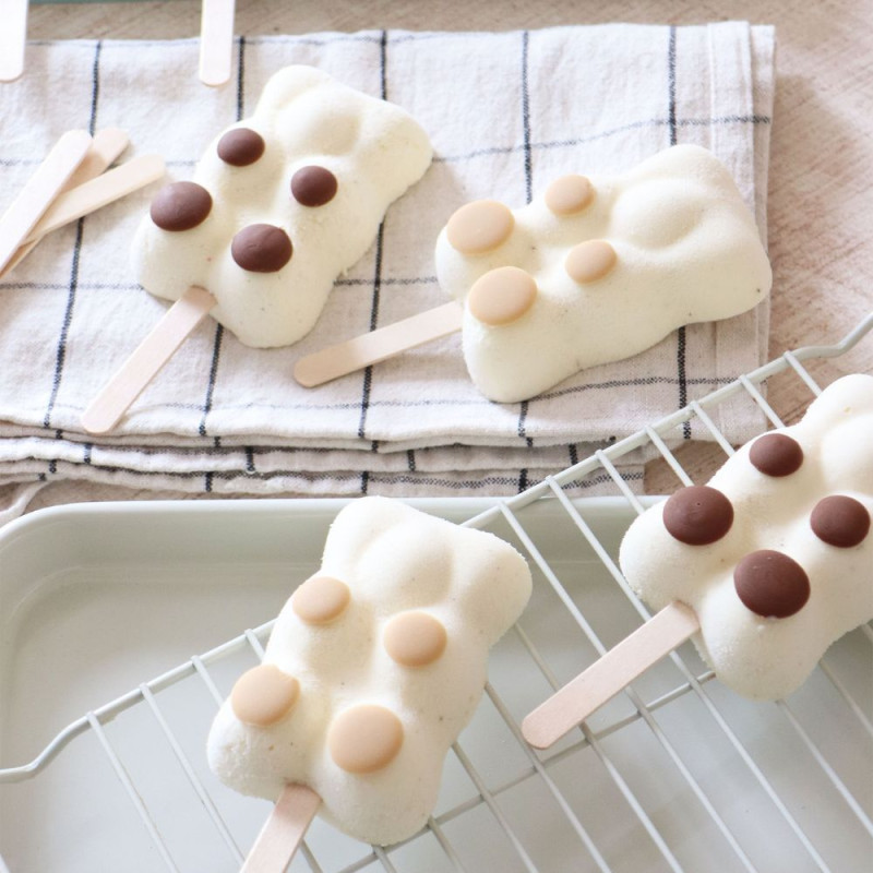 Silicone teddy bear ice cream mold | ScrapCooking®