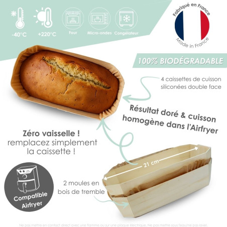 Illustration de moule à cake airfryer 21cm ScrapCooking®
