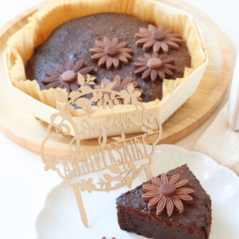 Gâteaux d'anniversaire dans moule airfryer rond en bois ScrapCooking®