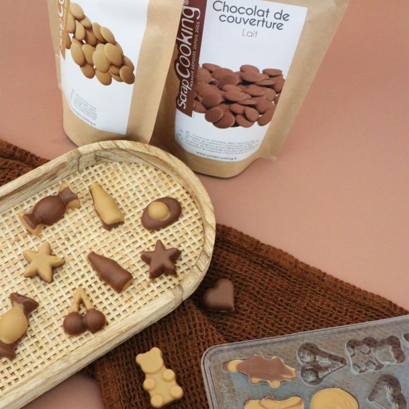 Moule multi-empreintes pour bonbons – Ourson, Croco, Cerise, Bouteille cola