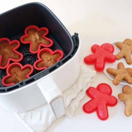 Moules silicone airfryer bonhomme pain d'épices x6