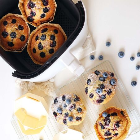 Individual round wooden mini molds & 8 cupcake cases Ø11,5 cm