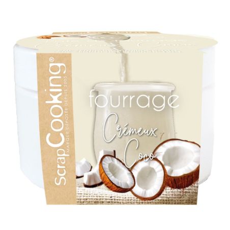 Creamy coconut flavoured filling paste
