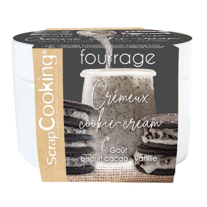 Pâte de fourrage crémeuse Cookies & Cream style Oreo
